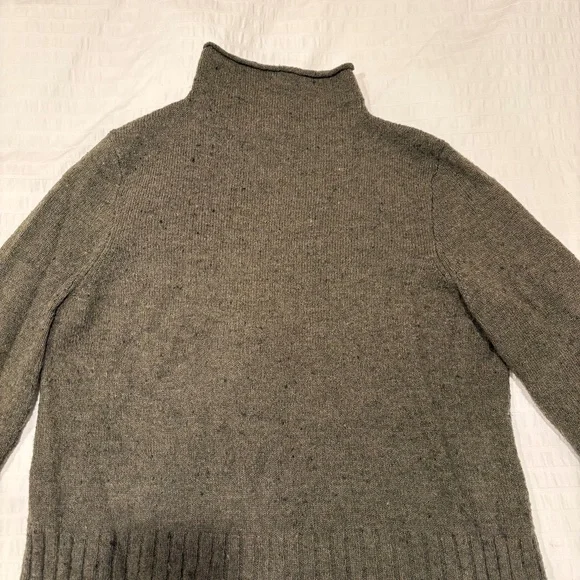 Madewell Donegal Inland Turtleneck Wool Sweater Forest Green - Picture 2 of 11